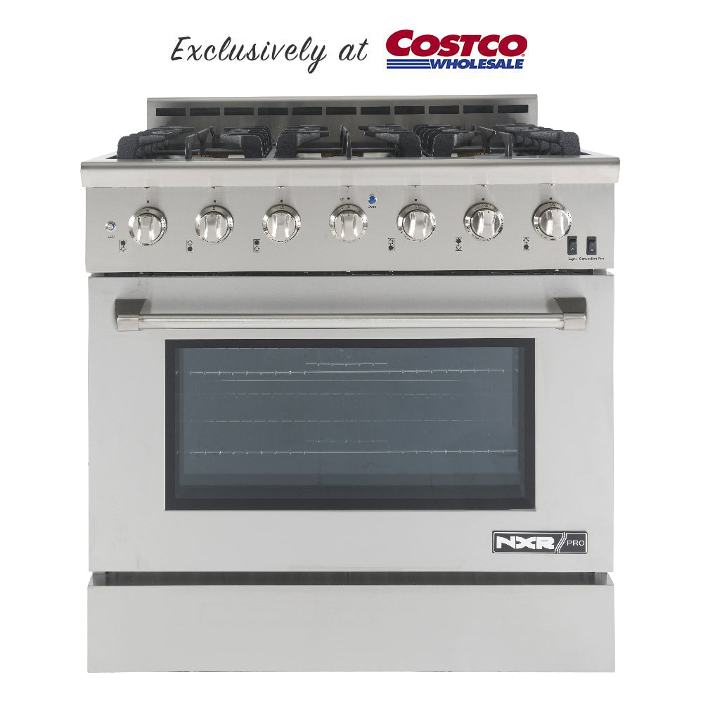 NXR PRO Series Range Stainless Steel 6 sealed tower Burner Gas Range