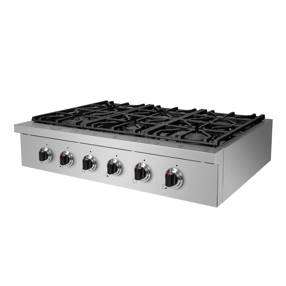 NK Entree Stainless Steel cooktop 6 burner cast iron grates