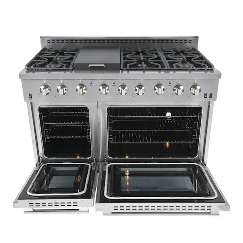 Stainless Steel Dual Fuel Range with Convection Oven, LS Ranges