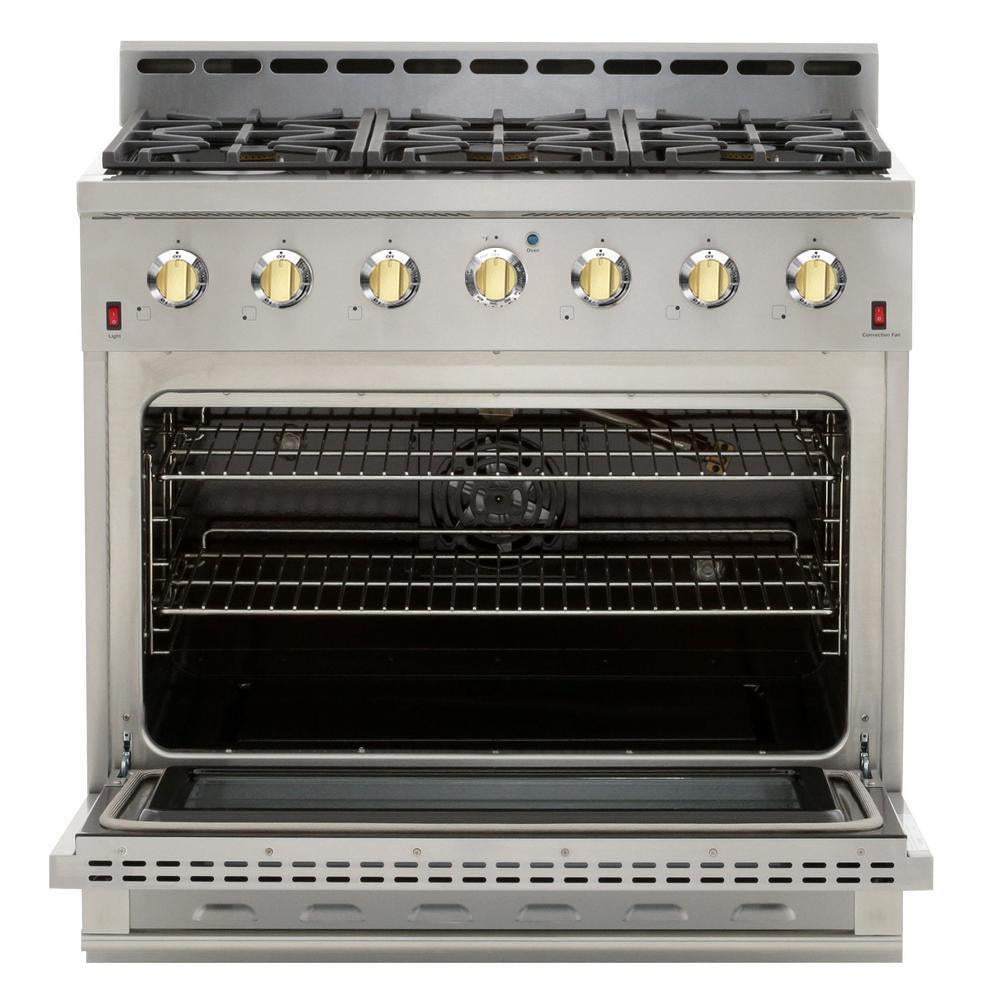NXR ENTREE Series Gas Range - Gold Knob NK