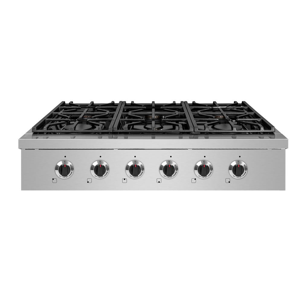 NK Entree Stainless Steel cooktop 6 burner cast iron grates
