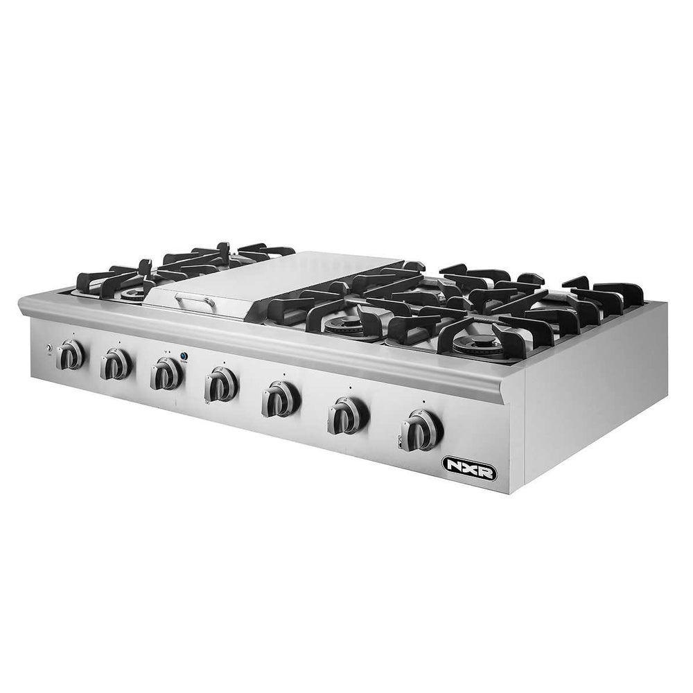 Stainless Steel 6 German sealed burner cooktop with cast iron grate